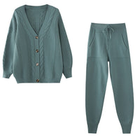 Elegant Two-Piece Winter Set | Nora Cardigan & Comfortable Pants-Beige-S-State of Style