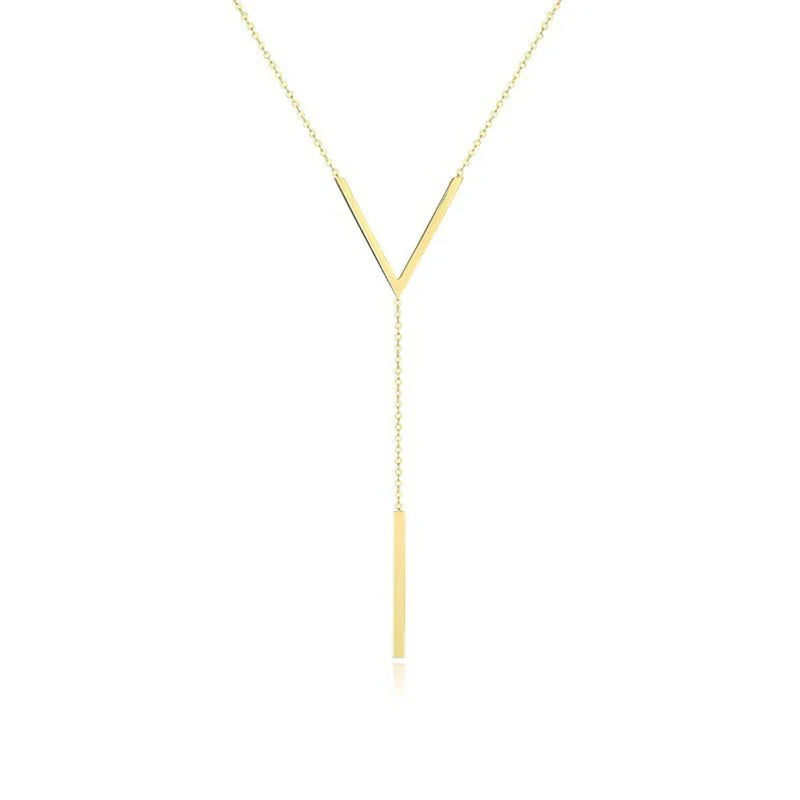 Elegant V-Shaped Gold Necklace | Timeless Style-State of Style