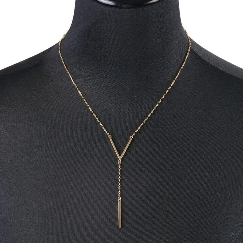 Elegant V-Shaped Gold Necklace | Timeless Style-State of Style