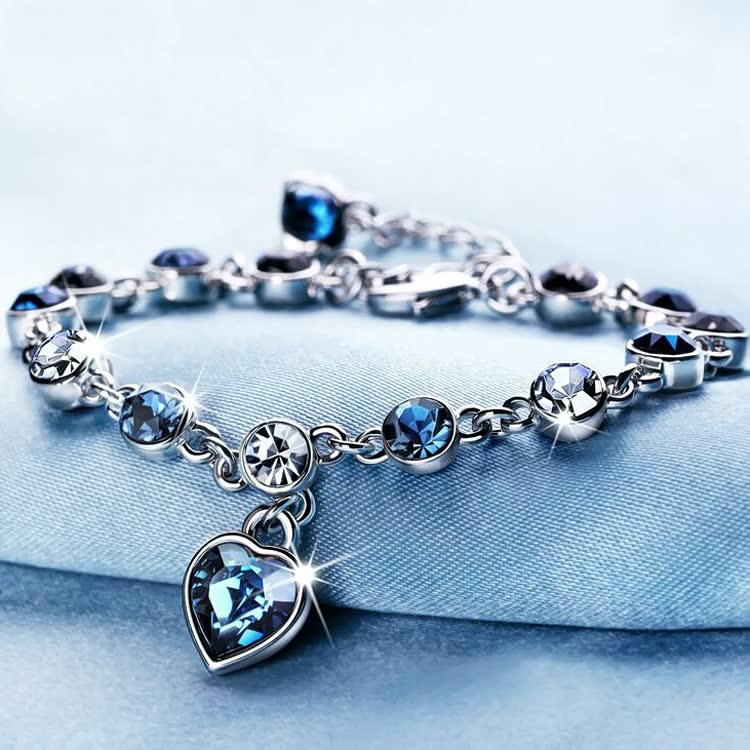 Elegant Women’s Blue Stone Adjustable Bracelet-Blue-State of Style