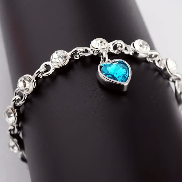 Elegant Women’s Blue Stone Adjustable Bracelet-Blue-State of Style