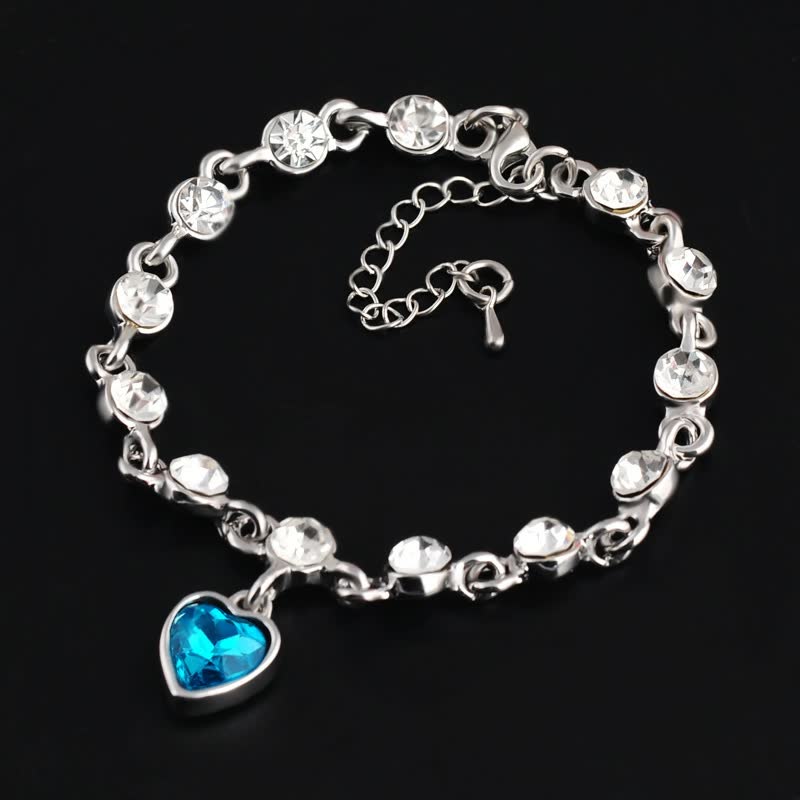 Elegant Women’s Blue Stone Adjustable Bracelet-Blue-State of Style