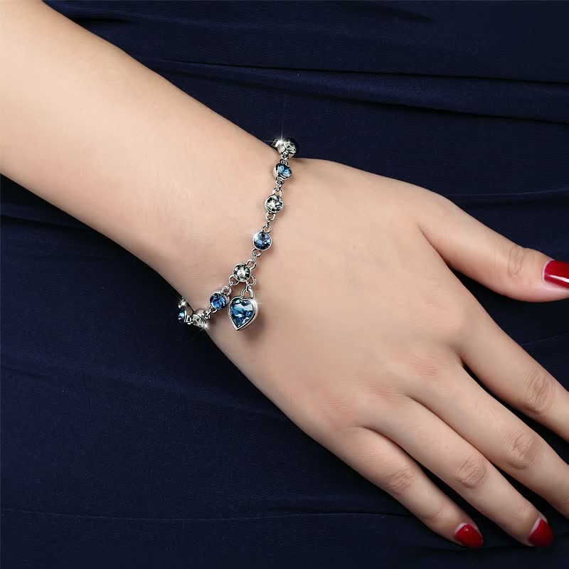 Elegant Women’s Blue Stone Adjustable Bracelet-Blue-State of Style