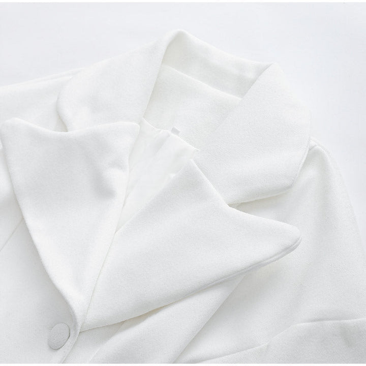 Elegant Women's Double-Breasted Wool Coat | Long Sleeves | Warm & Stylish-White-S-State of Style