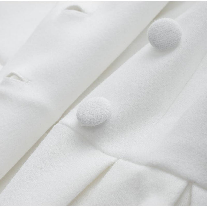 Elegant Women's Double-Breasted Wool Coat | Long Sleeves | Warm & Stylish-White-S-State of Style