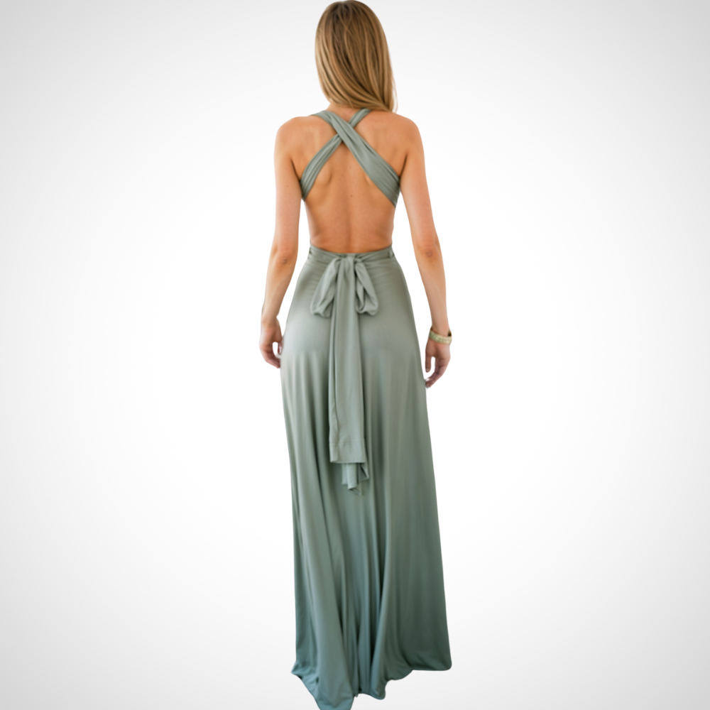 Elegant wrap maxi dress with a feminine fit – Celine-Black-S-State of Style