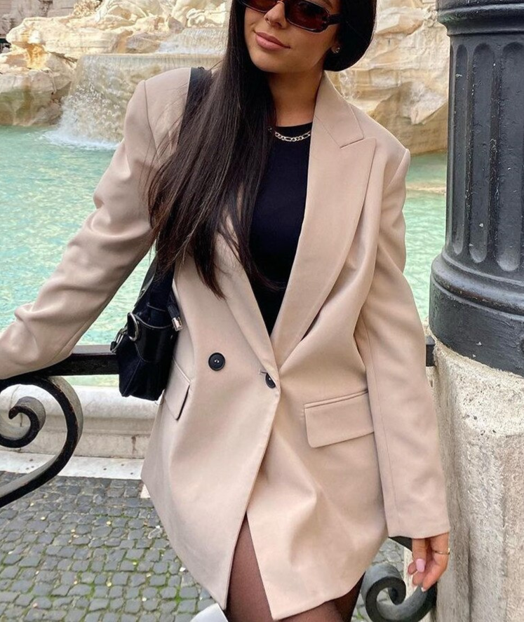 Elena Blazer | Sophisticated & Timeless-Army-XS-State of Style