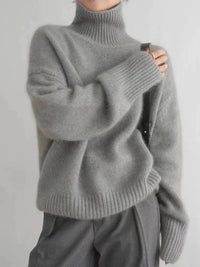 Elise Cashmere Women's Turtleneck-Grey-S-State of Style