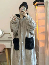 Elise Winter Bathrobe | Warm and Comfortable-M (40-50Kg)-State of Style