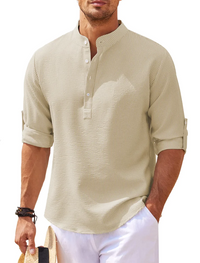 Elite Casual Men's Shirt - Urban Style-Khaki-M-State of Style