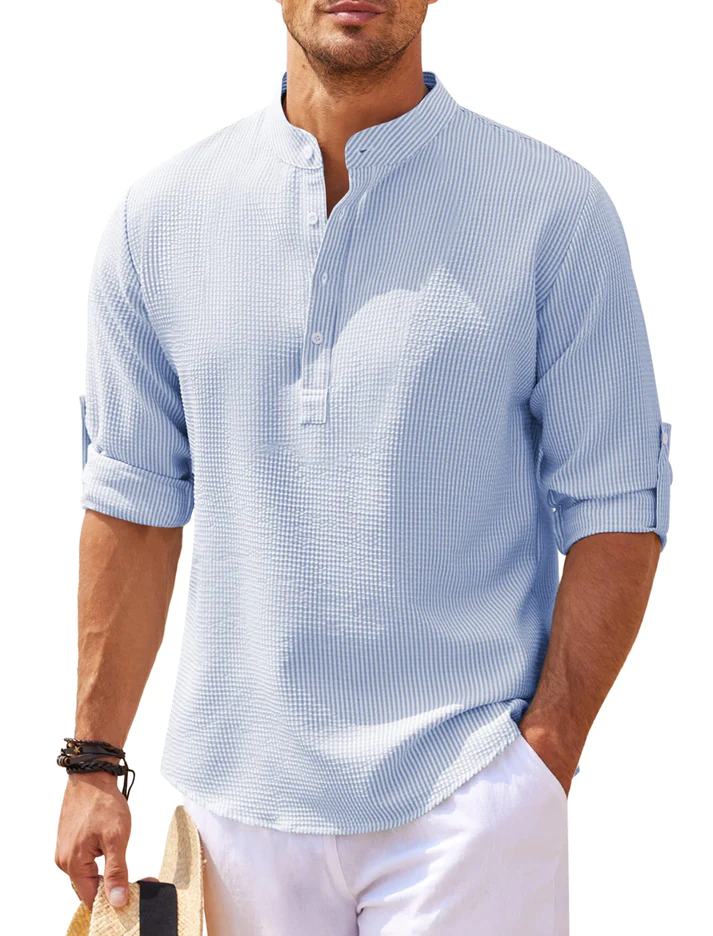 Elite Casual Men's Shirt - Urban Style-Light Blue-M-State of Style