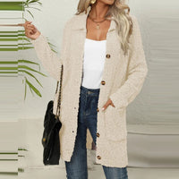 Ella Long Teddy Vest with Pockets-Apricot-S-State of Style