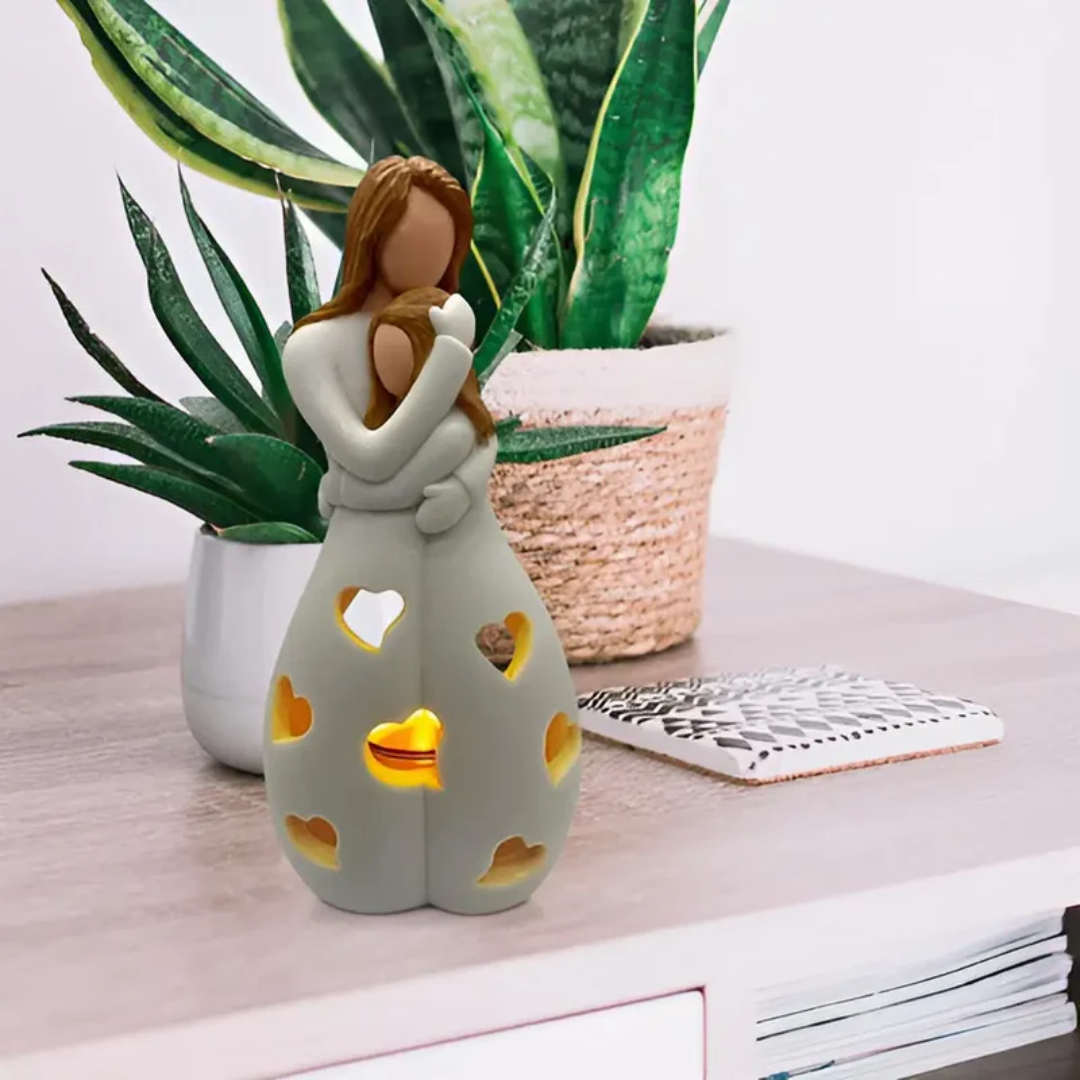 Embracing Mother and Daughter Candle Holder - EternalBond-State of Style