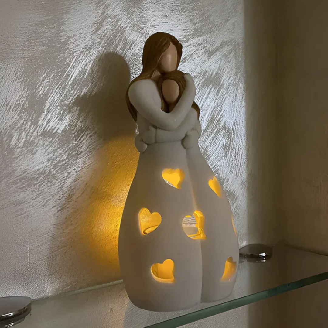Embracing Mother and Daughter Candle Holder - EternalBond-State of Style