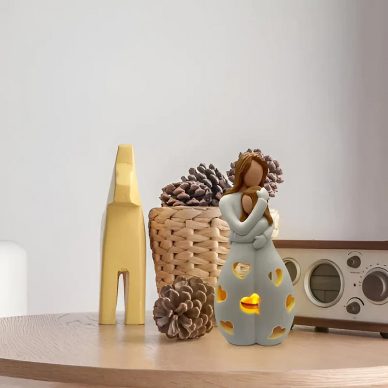 Embracing Mother and Daughter Candle Holder - EternalBond-State of Style