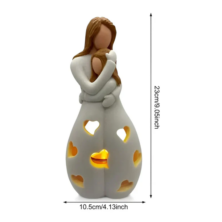 Embracing Mother and Daughter Candle Holder - EternalBond-State of Style