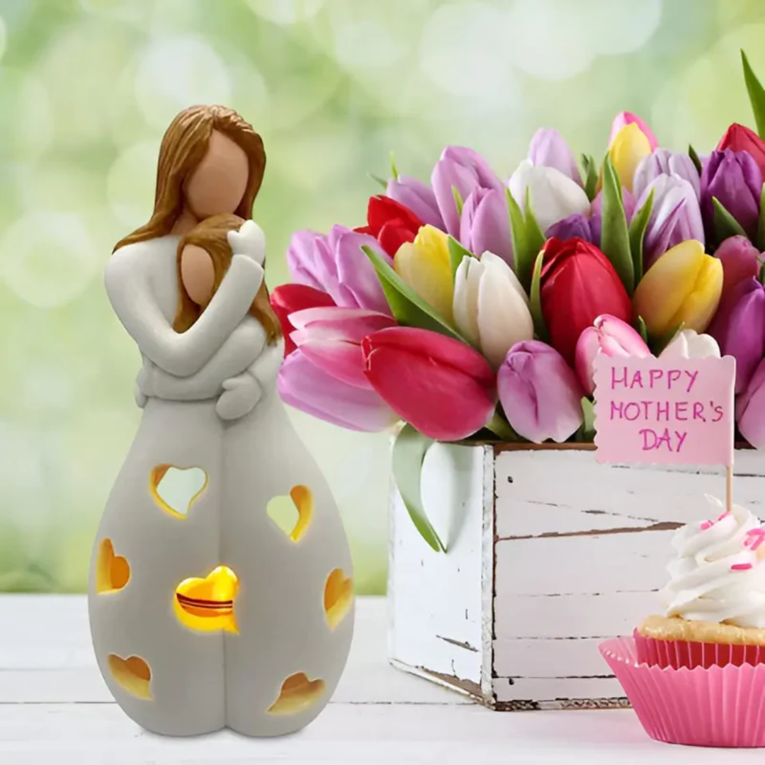 Embracing Mother and Daughter Candle Holder - EternalBond-State of Style
