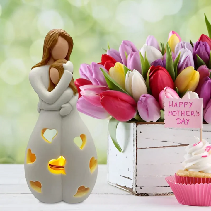 Embracing Mother and Daughter Candle Holder - EternalBond-State of Style