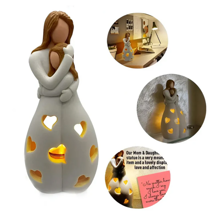 Embracing Mother and Daughter Candle Holder - EternalBond-State of Style
