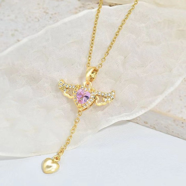 Enchanting Angel Wings Necklace - Livia-Silver-State of Style