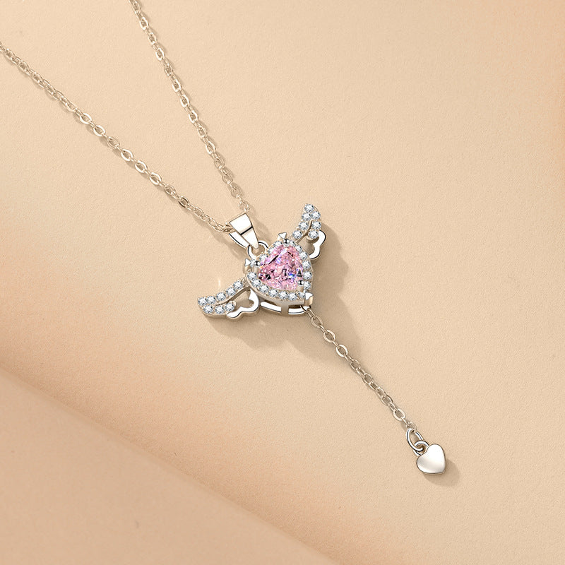 Enchanting Angel Wings Necklace - Livia-Silver-State of Style