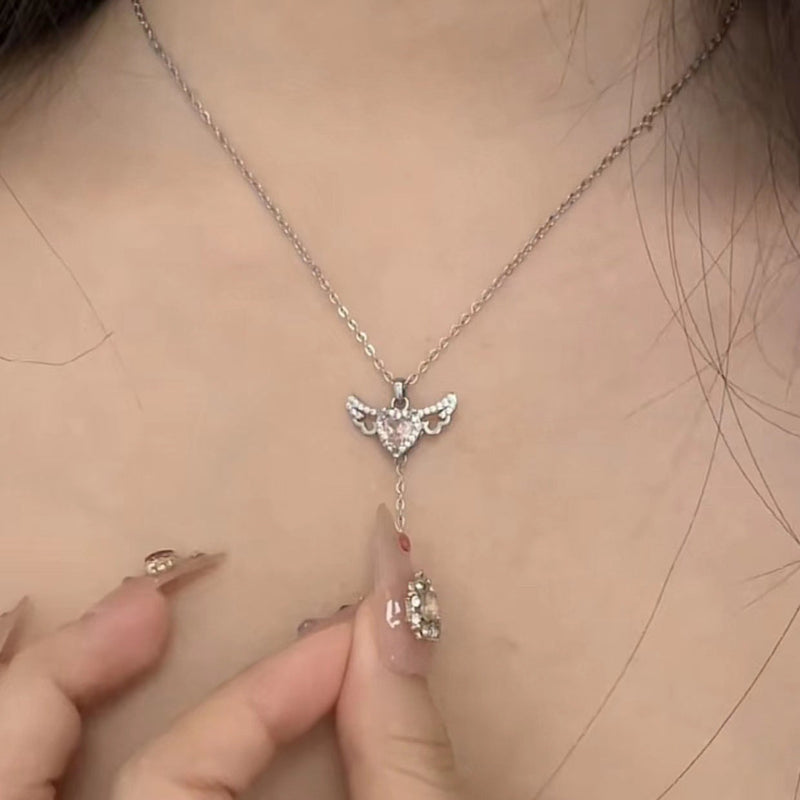 Enchanting Angel Wings Necklace - Livia-Silver-State of Style