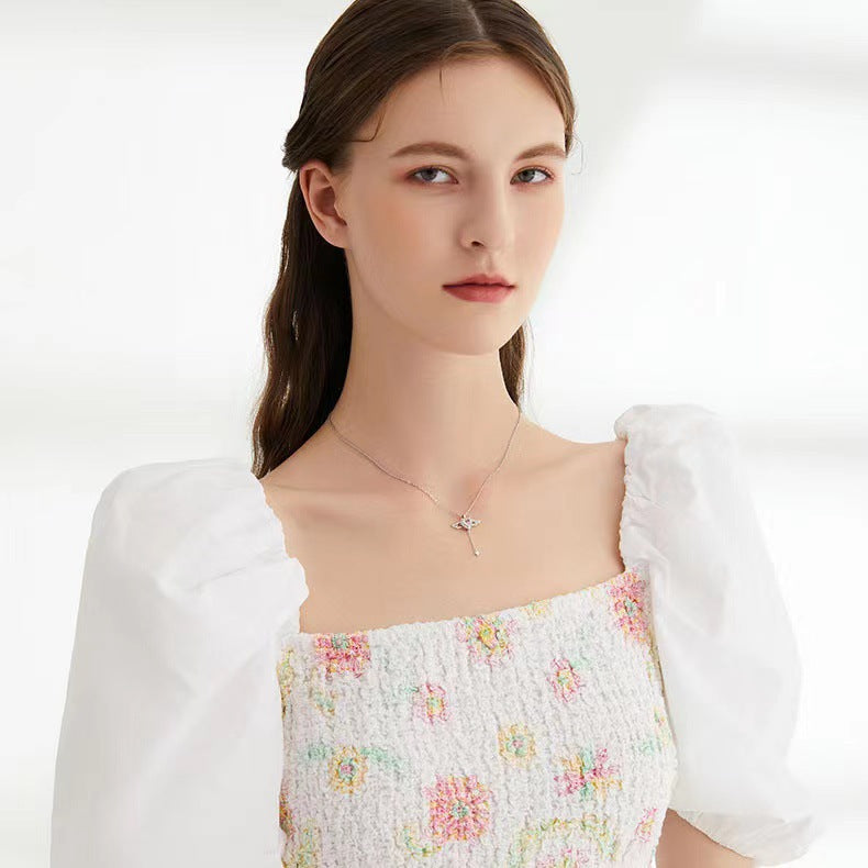 Enchanting Angel Wings Necklace - Livia-Silver-State of Style