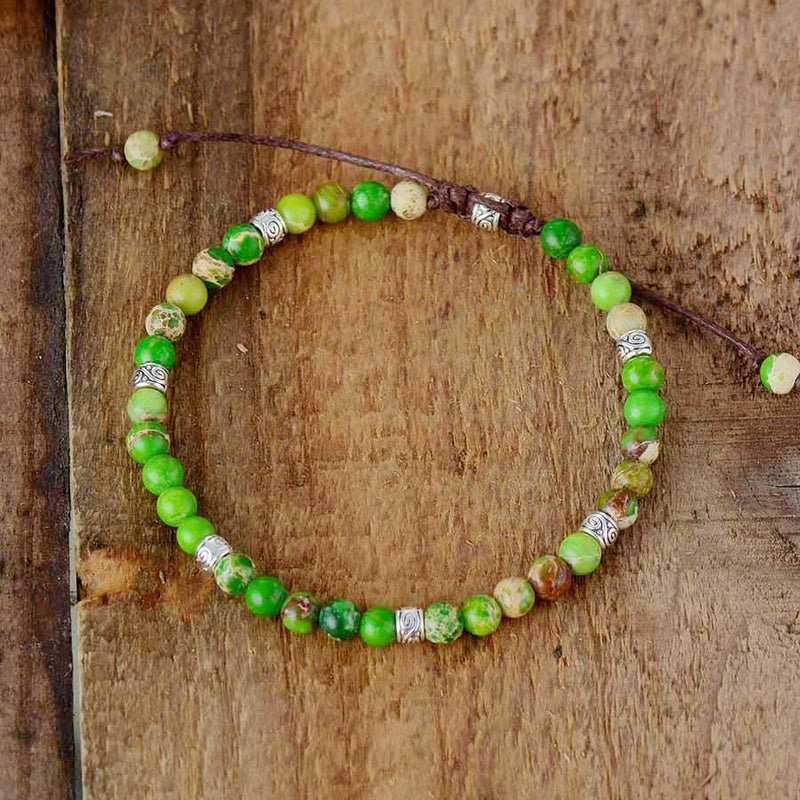 Energy Bracelet Jasper - Nyima-Green-17 cm-State of Style