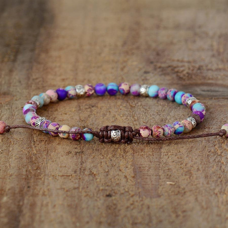 Energy Bracelet Jasper - Nyima-Purple-17 cm-State of Style