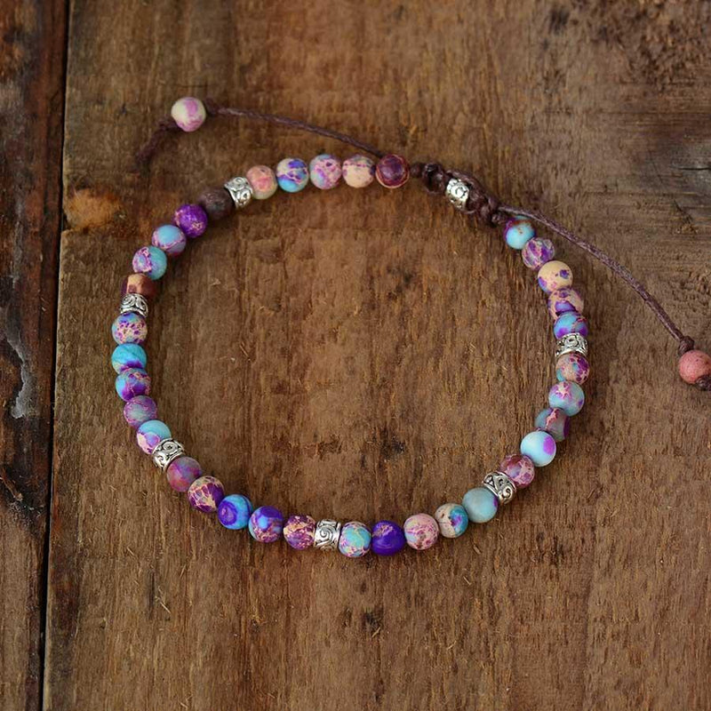 Energy Bracelet Jasper - Nyima-Purple-17 cm-State of Style