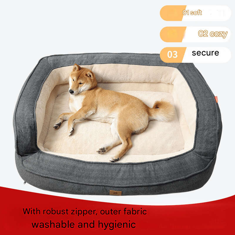 Ergonomic Dog Bed - LuxeDream-Red-XL (66X55X24cm)-State of Style