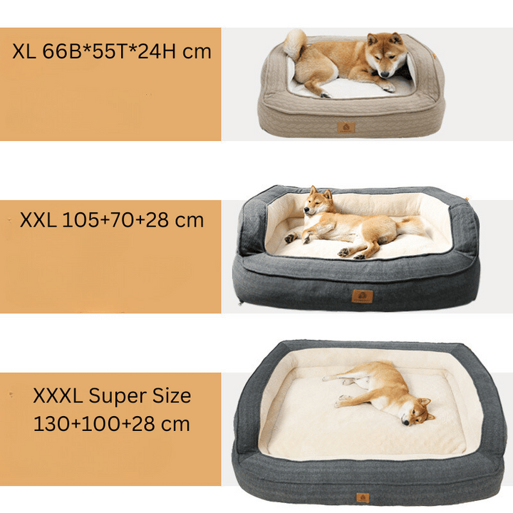 Ergonomic Dog Bed - LuxeDream-Red-XL (66X55X24cm)-State of Style