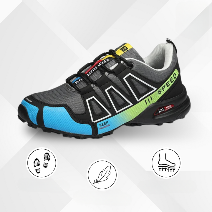 Ergonomic outdoor hiking shoes with comfort cushioning – TrailStep-Black-Blue-5-State of Style
