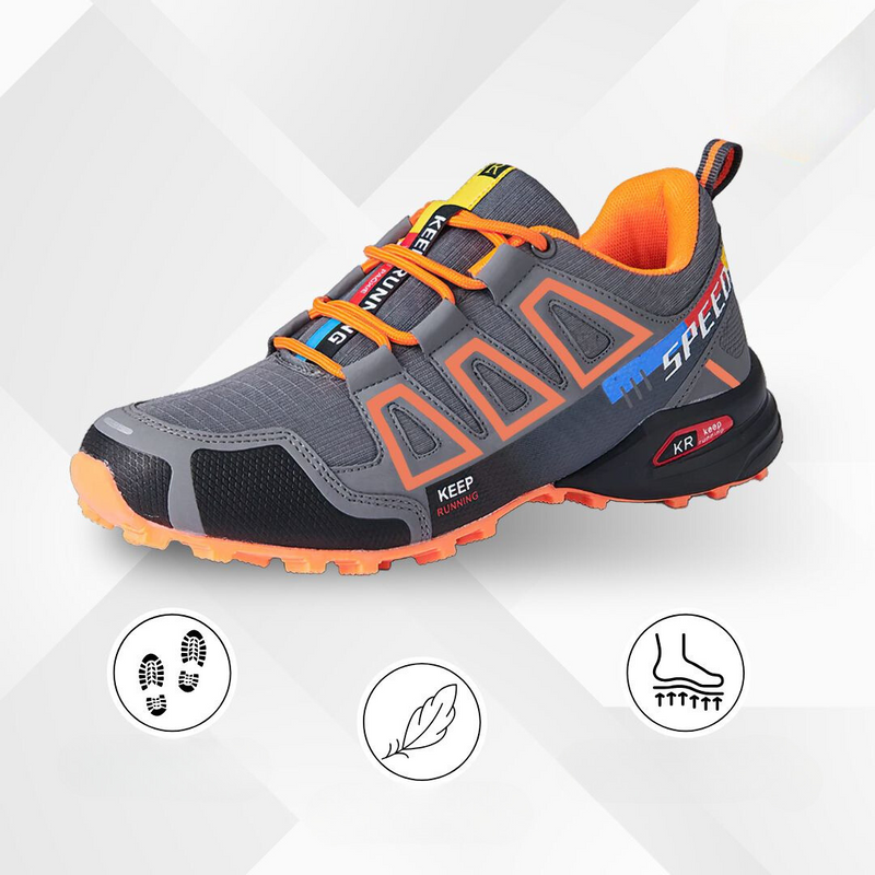 Ergonomic outdoor hiking shoes with comfort cushioning – TrailStep-Black-Blue-5-State of Style