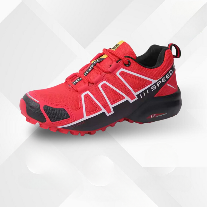 Ergonomic outdoor hiking shoes with comfort cushioning – TrailStep-Red (Women)-5-State of Style