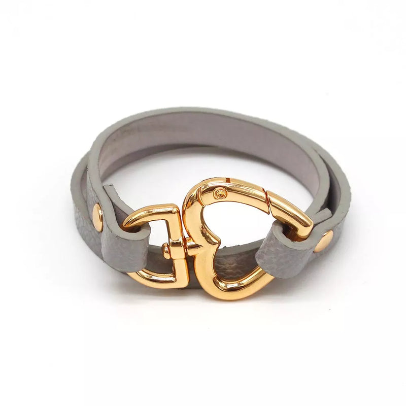 Ethnic Leather Wrap Bracelet | Stylish Women's Jewellery-Gray-State of Style