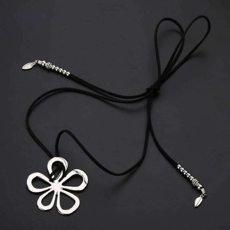 Ethnic Style Flower Necklace | Bohemian Floral Pendant-State of Style