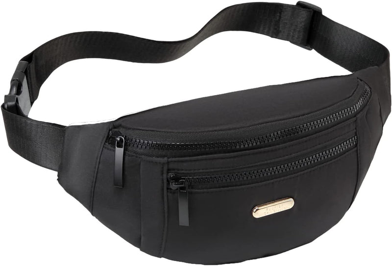 Lightweight Nylon Waist Pack with Adjustable Strap and Triple Pockets – 1+1 FREE