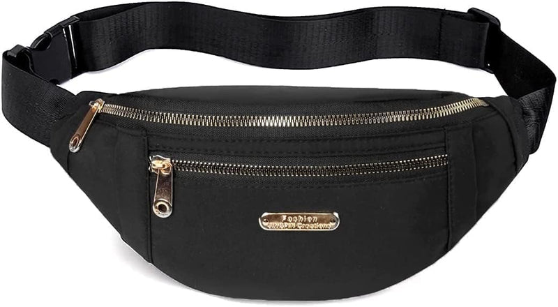 Lightweight Nylon Waist Pack with Adjustable Strap and Triple Pockets – 1+1 FREE