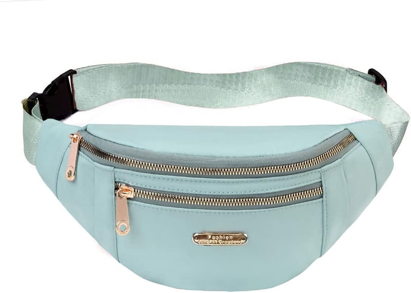 Lightweight Nylon Waist Pack with Adjustable Strap and Triple Pockets – 1+1 FREE