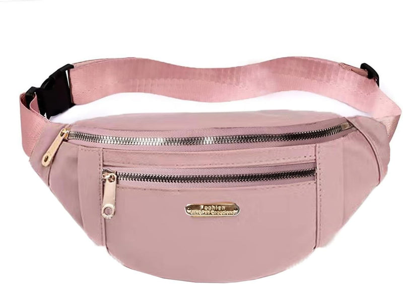 Lightweight Nylon Waist Pack with Adjustable Strap and Triple Pockets – 1+1 FREE
