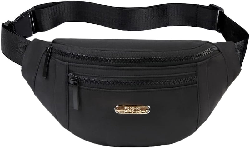 Lightweight Nylon Waist Pack with Adjustable Strap and Triple Pockets – 1+1 FREE