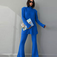 Evelyn Elegant and Casual Two-Piece Lounge Set-Blue-One-Size-State of Style