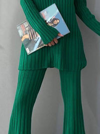 Evelyn Elegant and Casual Two-Piece Lounge Set-Green-One-Size-State of Style