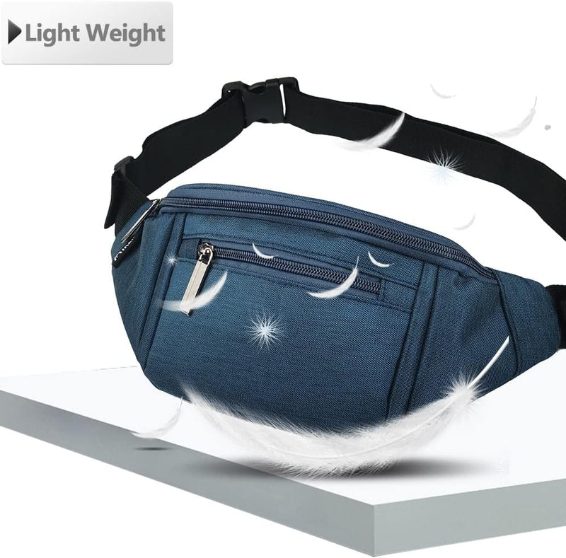 Multi-Pocket Fanny Pack with Adjustable Strap for Travel and Outdoor Use – 1+1 FREE
