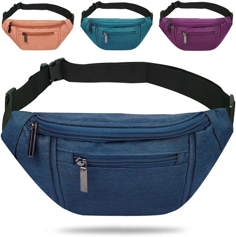 Multi-Pocket Fanny Pack with Adjustable Strap for Travel and Outdoor Use – 1+1 FREE