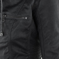 Fashionable Leather Jacket - Zara-Khaki-S-State of Style