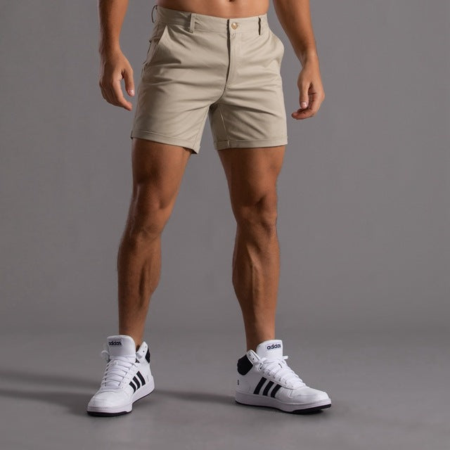 Fashionable slim-fit chino shorts for men – Emil-Khaki-S-State of Style