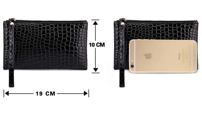 Fashionista's Crocodile Wristlet Bag-Purple-State of Style