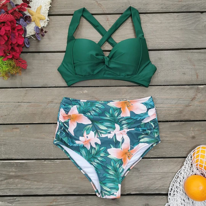 Felicia Bikini | Unique & Trendy-Green Floral-S-State of Style